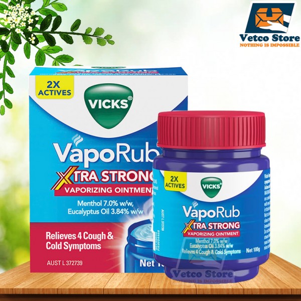 Dầu Bôi Ấm Ngực Giảm Ho Vicks VapoRub Xtra Strong 100g